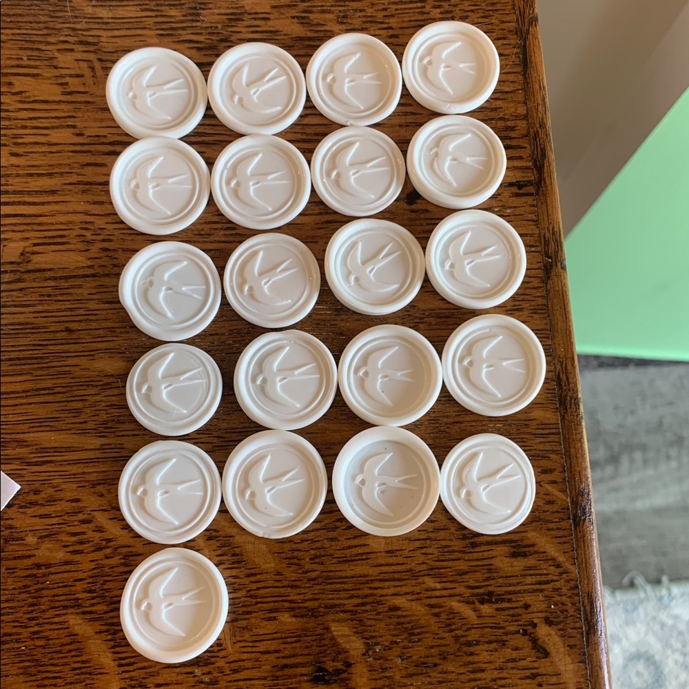 21 Handmade Wax Seal Stamps with adhesive backside